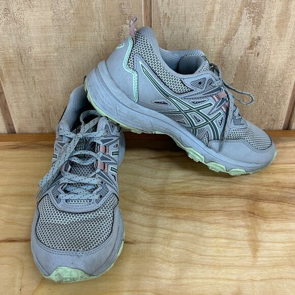ASICS Gel-Venture 8 Women’s Trail Running Shoes (Wide, Size 7) Grey Mint - Picture 2 of 8
